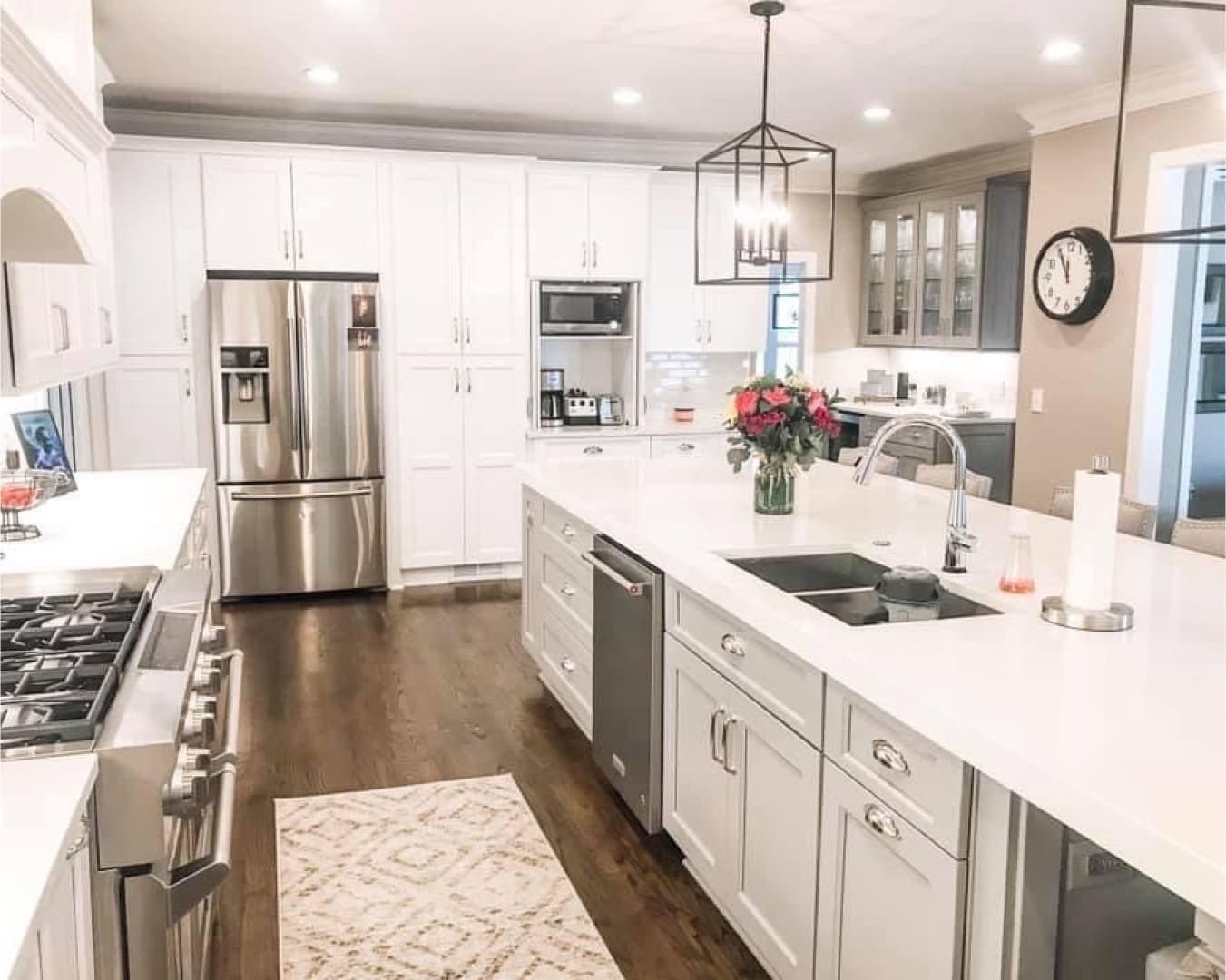 Kitchen with updated cabinetry and fixtures